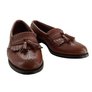 Allen Edmonds Bridgeton Oxblood Leather Slip On Tassel Loafers Shoes Size 12.5